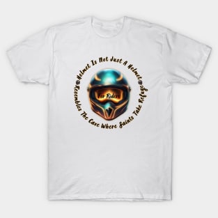 Helmet is not Just A Helmet For Riders Resembles The Cave Where Saints Take Refuge 9 T-Shirt